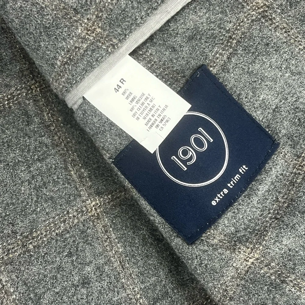 Lanificio di Pray 1901 Wool Sport Coat 44R Gray Check Unstructured Blazer